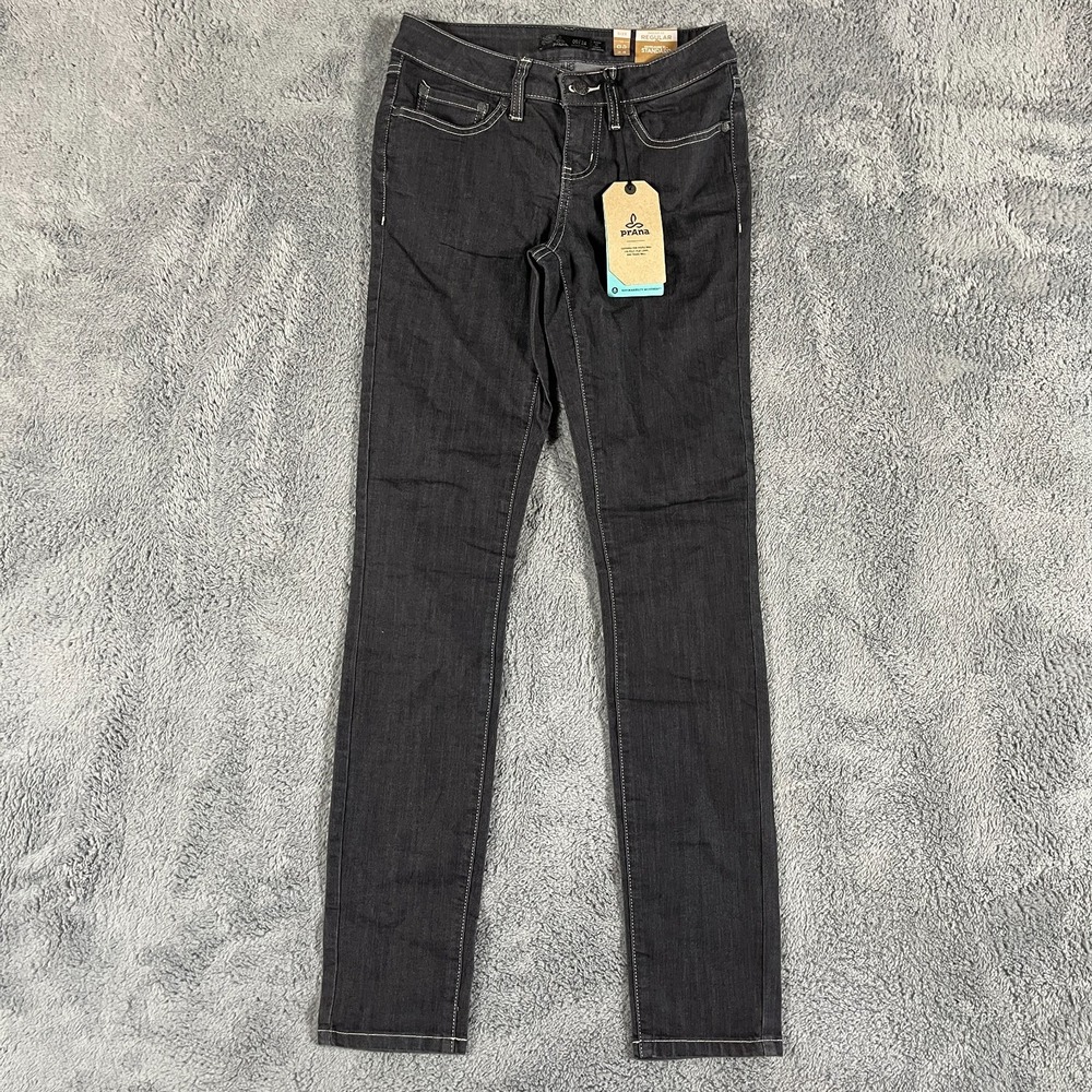 Prana Kayla Jeans Womens 00 24 Fitted Dark 32" Inseam Stretch Western Skater